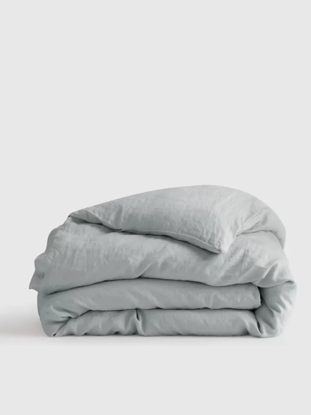 NIB Quince European Linen Duvet Cover - Queen - Mist